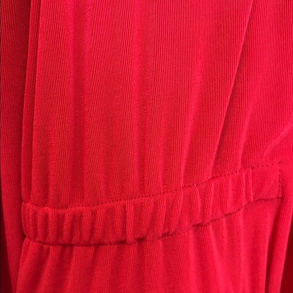 Chicos Travelers Red Full Zip light Jacket w/Elastic Waist & Pockets Sz 2 NWT - Picture 5 of 7